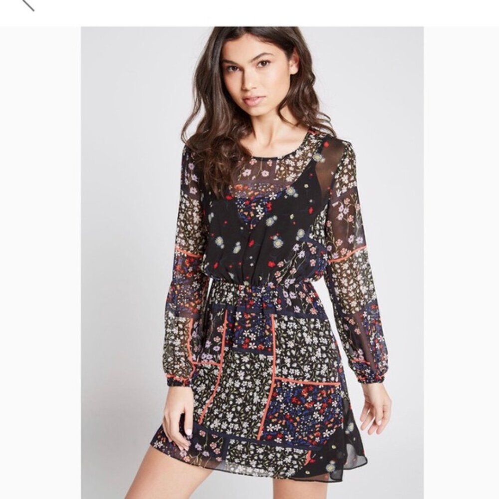 BCBGeneration Boho Floral Slip Mine Dress Size Small